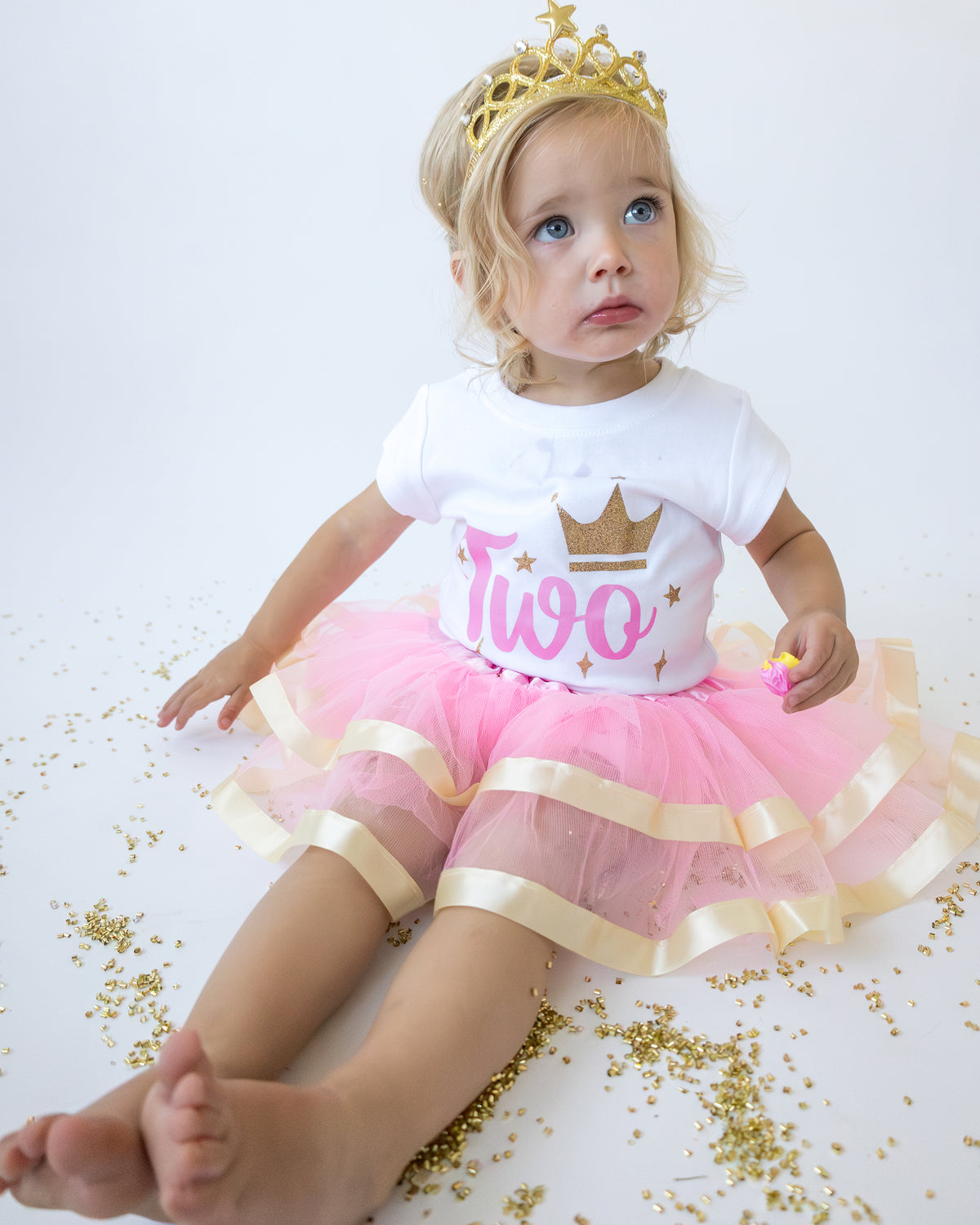 Luke and Lulu 2nd Birthday Outfit Girl - Princess Tutu Dress with Crown, Second Birthday Party Dress for 2 Year Old Girl