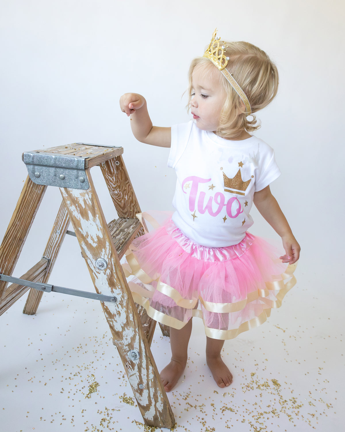 Luke and Lulu 2nd Birthday Outfit Girl - Princess Tutu Dress with Crown, Second Birthday Party Dress for 2 Year Old Girl