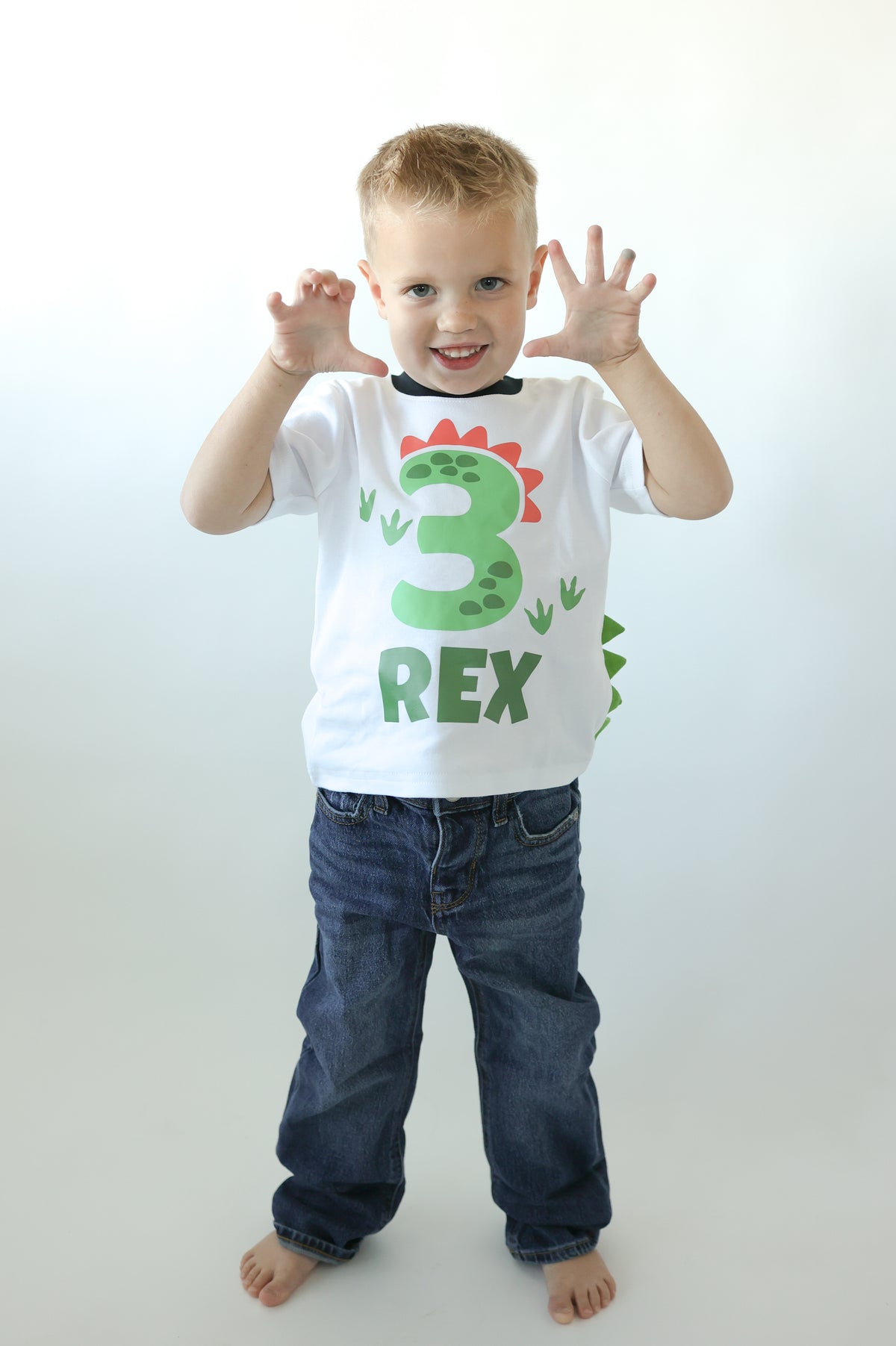Luke and Lulu 3rd Birthday Shirt Boy - Three Rex 3 Year Old Birthday Shirt - Third B-Day Outfit - Dinosaur Design for Boys