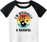 I’m Officially a Handful 5th Birthday Raglan T-Shirt for Boys