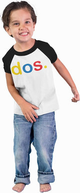 Dos. Spanish Theme 2nd Birthday Raglan Shirt for Boys