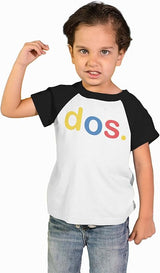 Dos. Spanish Theme 2nd Birthday Raglan Shirt for Boys