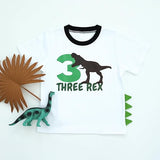 Three Rex Dino 3rd Birthday T-Shirt for Boys