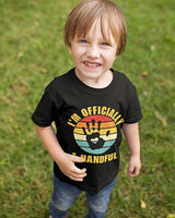 I’m Officially a Handful 5th Birthday Black T-Shirt for Boys
