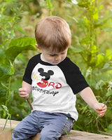My 3rd Birthday Mickey-Inspired Raglan T-Shirt for Boys