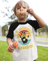 I’m Officially a Handful 5th Birthday Raglan T-Shirt for Boys