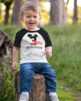My 3rd Birthday Mickey-Inspired Raglan T-Shirt for Boys