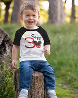 I’m Three Mickey-Inspired 3rd Birthday Raglan T-Shirt for Boys