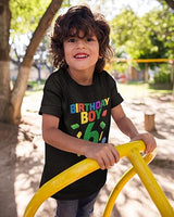 Birthday Boy Blocks 6th Birthday Black T-Shirt for Boys