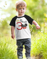 I’m Three Mickey-Inspired 3rd Birthday Raglan T-Shirt for Boys