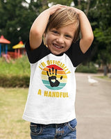I’m Officially a Handful 5th Birthday Raglan T-Shirt for Boys