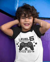 Level 6 Unlocked 6th Birthday Raglan T-Shirt for Boys
