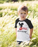 My 3rd Birthday Mickey-Inspired Raglan T-Shirt for Boys