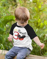 I’m Three Mickey-Inspired 3rd Birthday Raglan T-Shirt for Boys