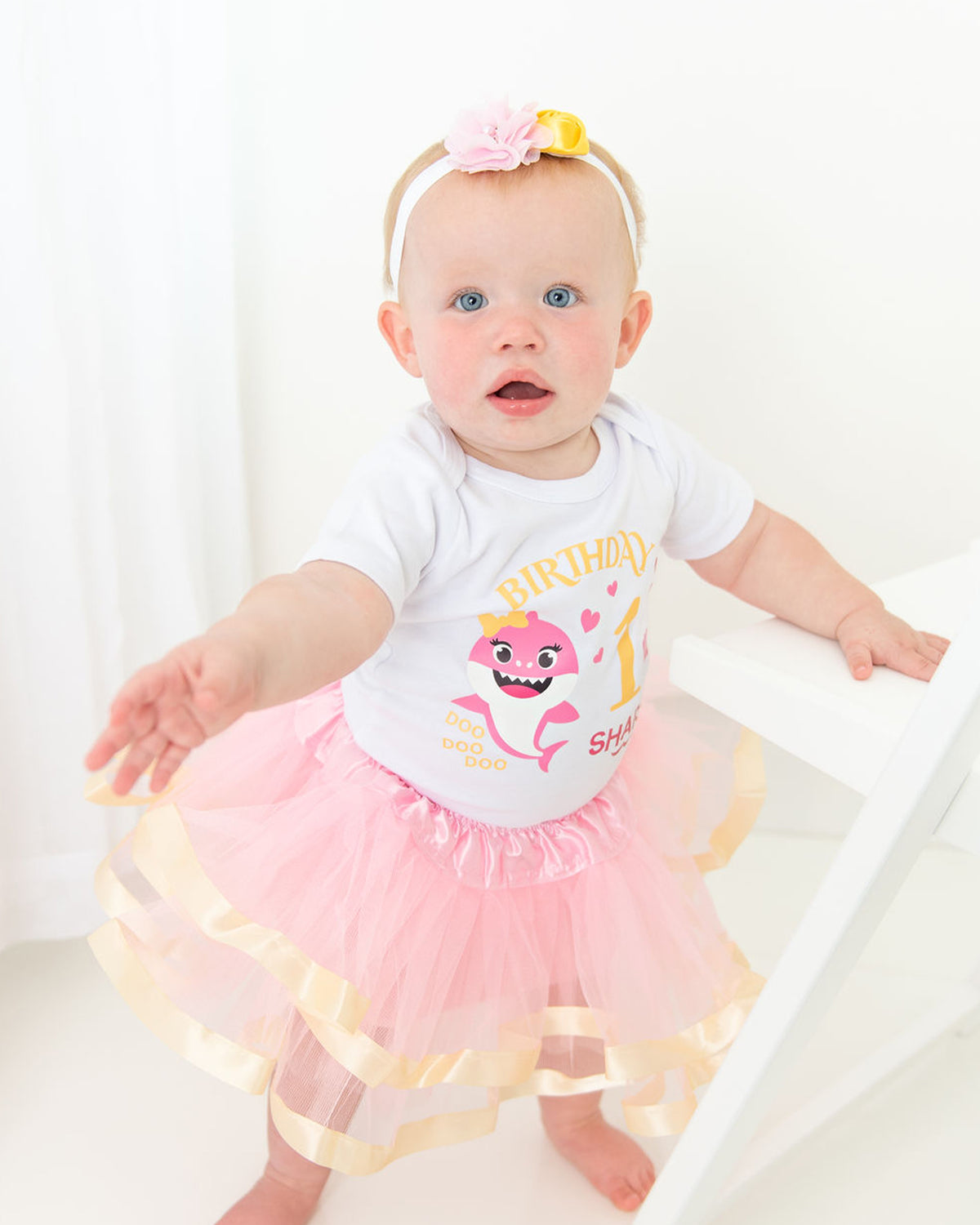 Luke and Lulu Shark Birthday Outfit Girl Collection - 1st Birthday