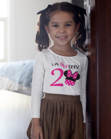 Pink Minnie 2nd Birthday Long Sleeve Shirt for Girls