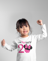 Pink Minnie 2nd Birthday Long Sleeve Shirt for Girls