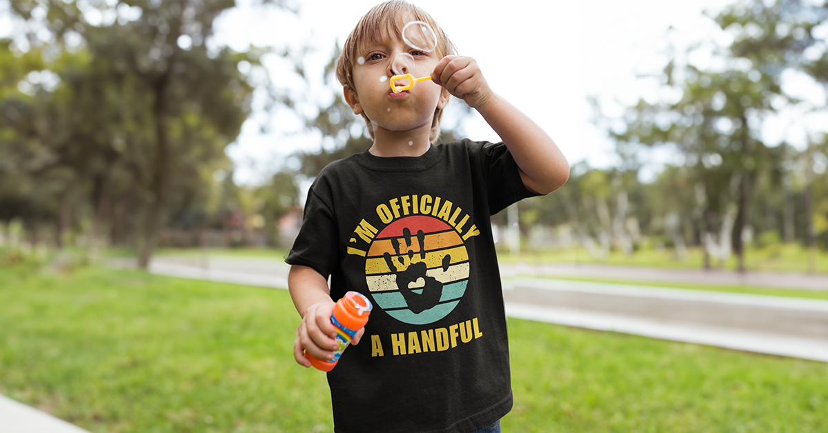 Luke and Lulu - 5th Birthday Shirt Boy Collection: Multi Themes Five, Handful, Construction, Size 5Y, Toddler & Kids