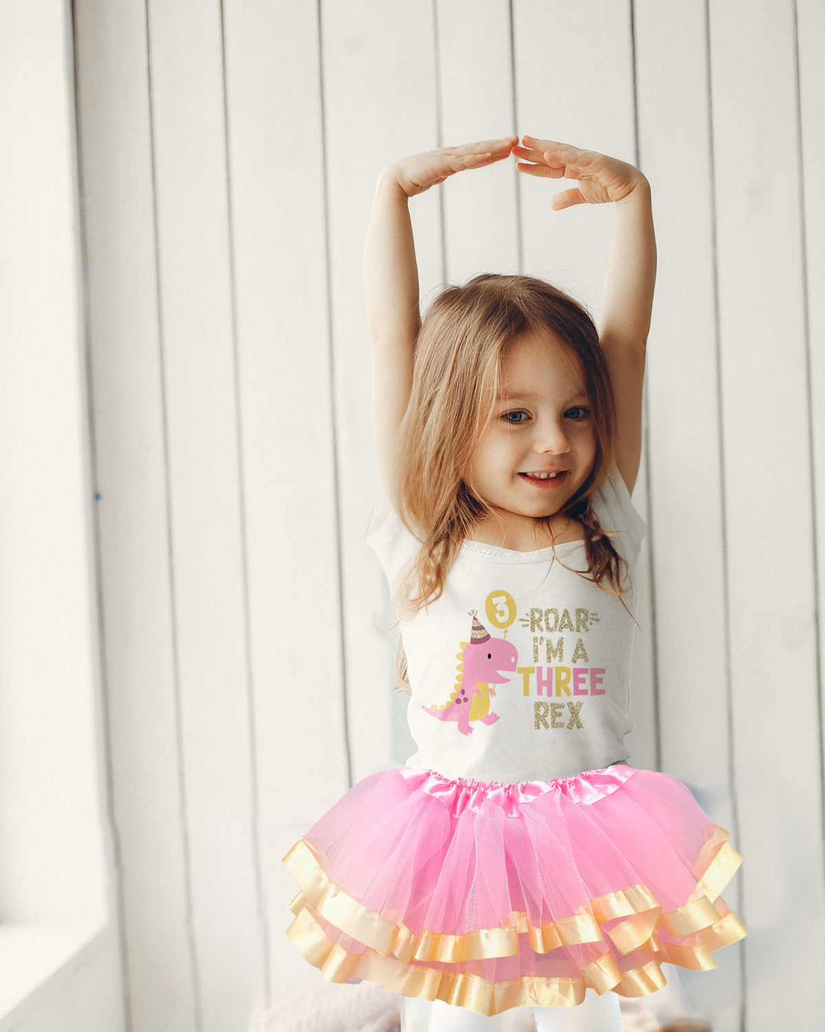 Luke and Lulu 3rd Birthday Girl Outfit - Three Rex Girl Outfit - Third Birthday Shirt Tutu Three Rex Decorations