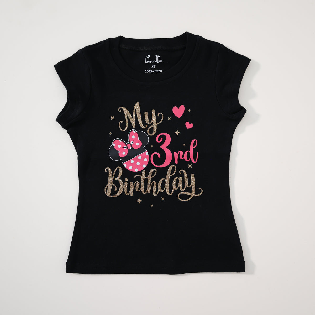 Luke and Lulu 3rd Birthday Minnie Shirt