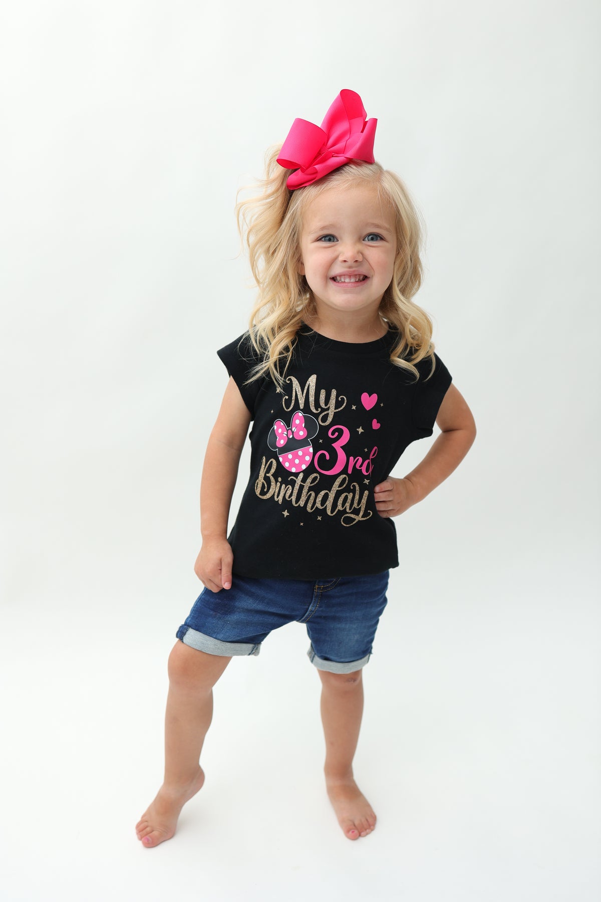 Luke and Lulu 3rd Birthday Minnie Shirt