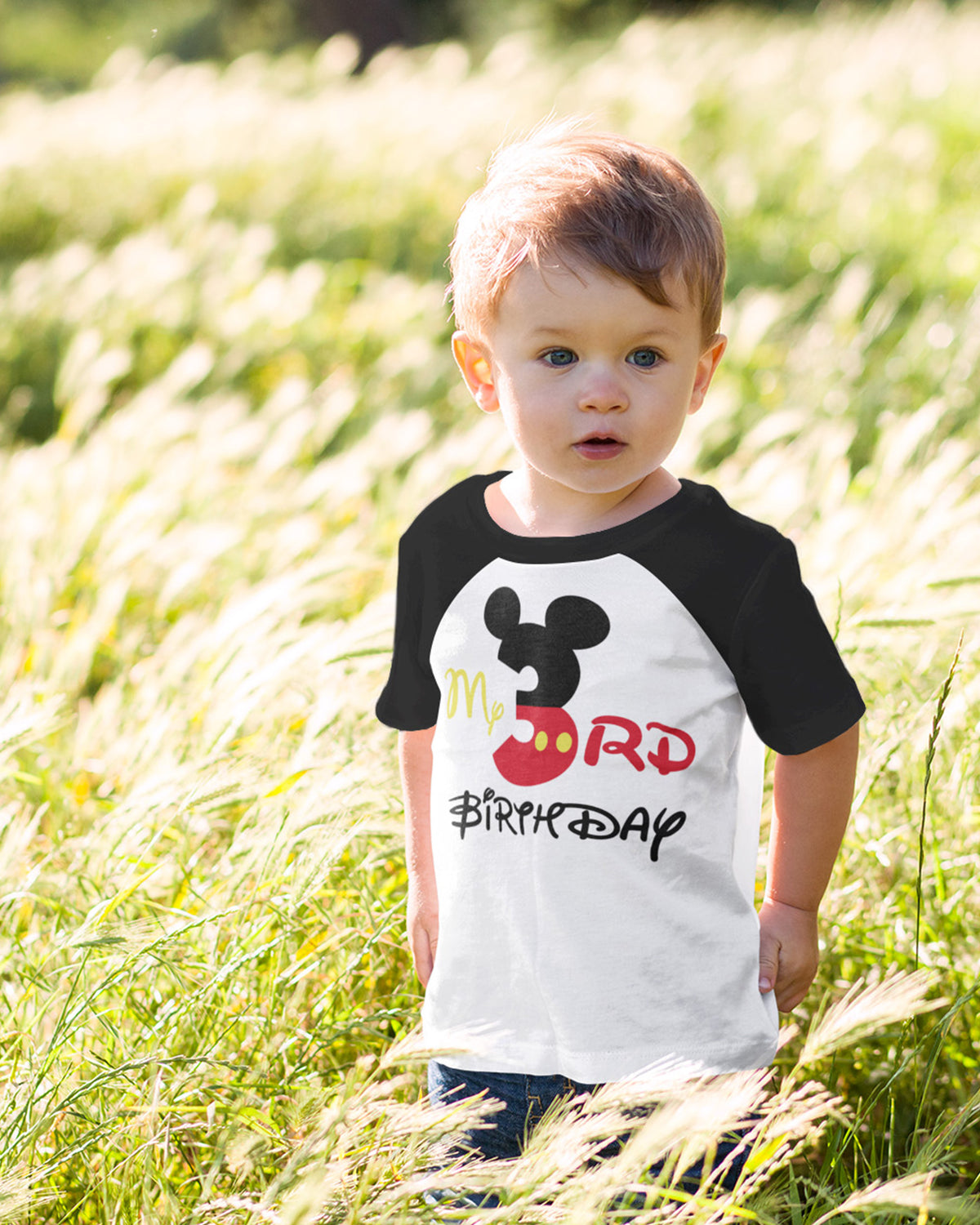 Luke and Lulu Birthday Mouse Shirt - Toddler 3rd Birthday Tee, Kids Party Outfit, 3 Year Old Birthday Shirt Boy