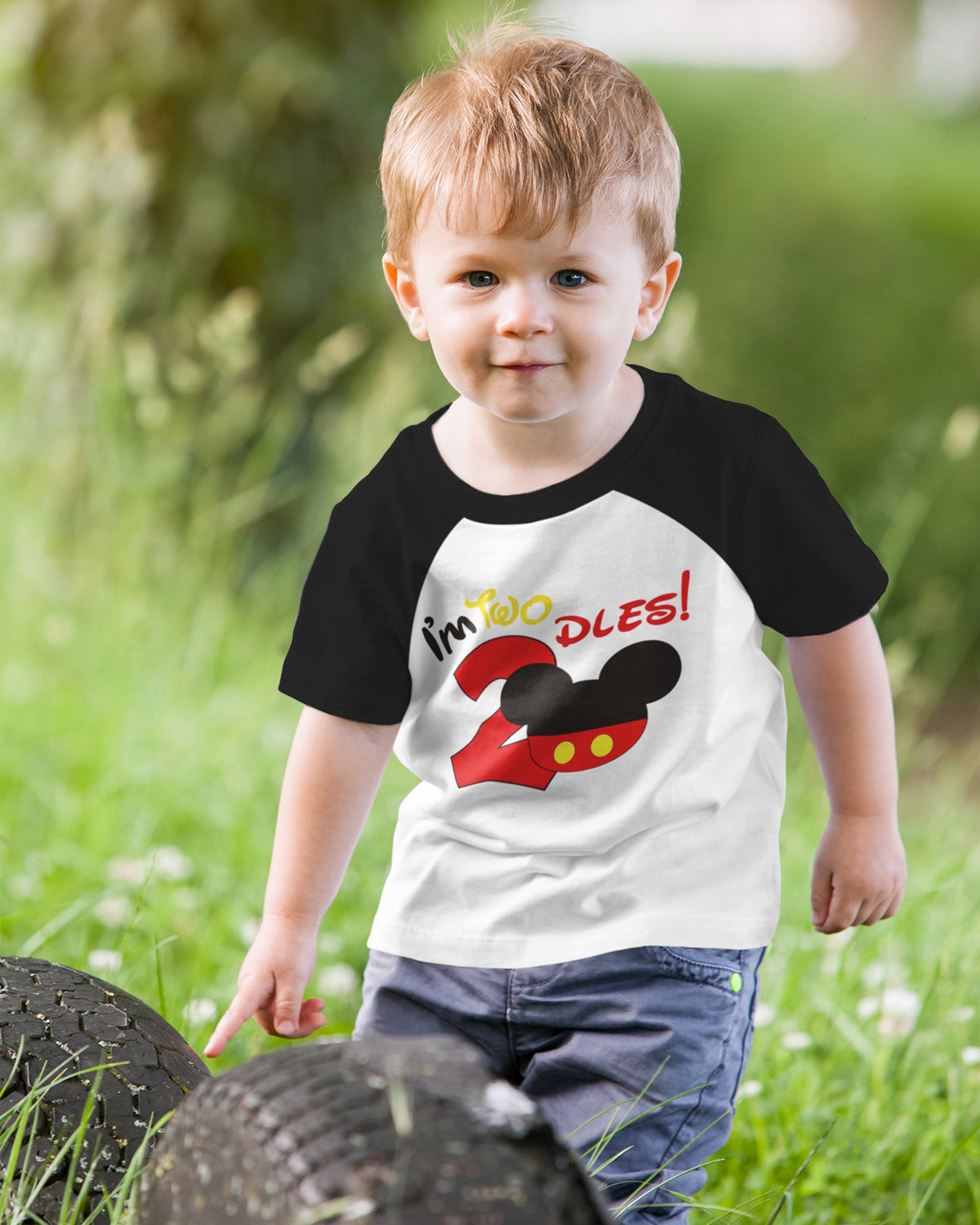 Luke and Lulu 2nd Birthday Shirt Boy - Mouse Themed Short Sleeve Birthday Boy Shirt 2 - Premium 2nd Outfit - Two