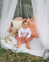 Rainbow Rose 2nd Birthday Outfit for Girls – Long Sleeve Bodysuit, Layered Tutu Skirt & Floral Headband Set