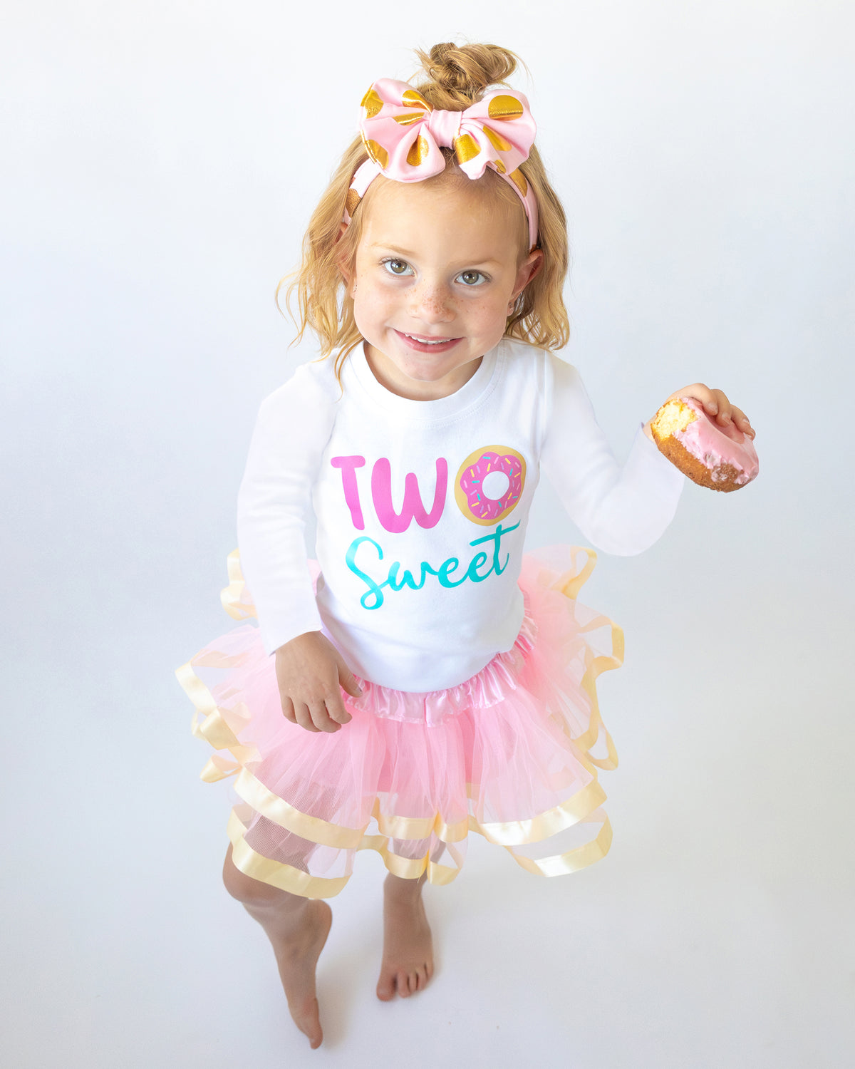 Luke and Lulu Two Sweet Birthday Outfit Tutu Dress with Headband For Her 2nd Birthday - Photo-Ready 3-Piece Set