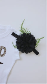 Wild and Three 3rd Birthday Outfit for Girls – Short Sleeve Leopard Print Shirt, Tutu Skirt & Headband Set