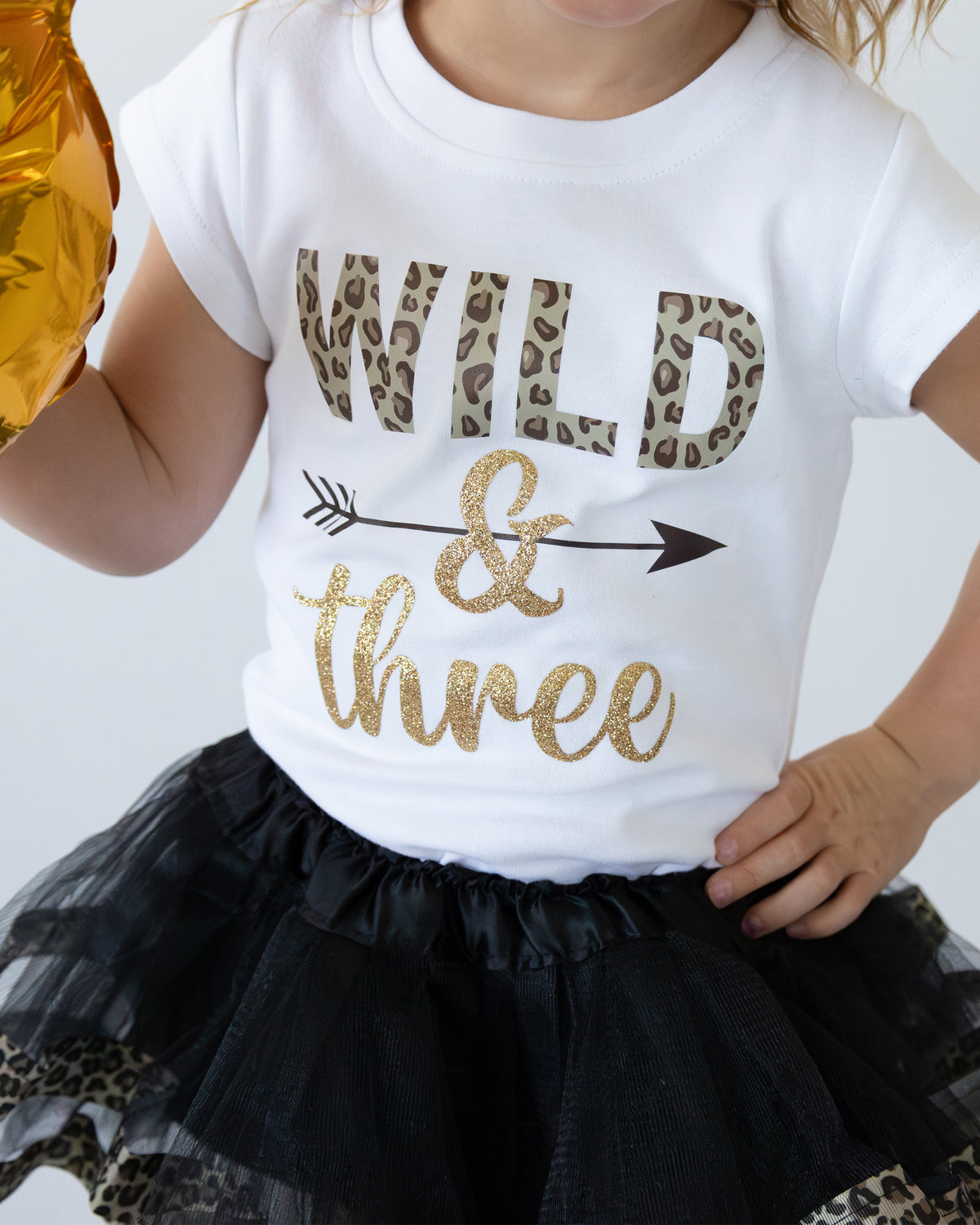 Luke and Lulu Young Wild and Three 3rd Birthday Outfit for Girls - Headband Set - Young Wild and Three Theme Party Dress