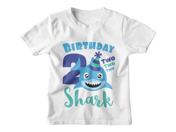Shark Birthday Outfit for 2 Year Old Boys 3rd Bday Boy Shark White