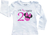 Pink Minnie 2nd Birthday Long Sleeve Shirt for Girls