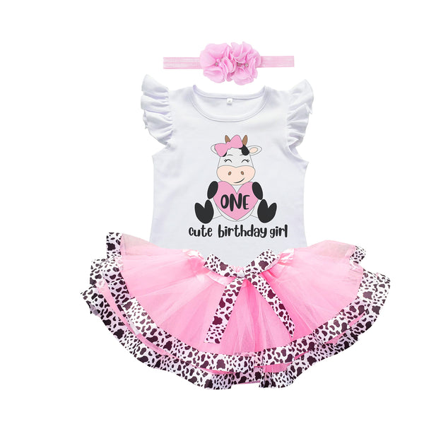 1st Birthday Holy Cow Tutu Set Gifts for 1 Year Old Girls