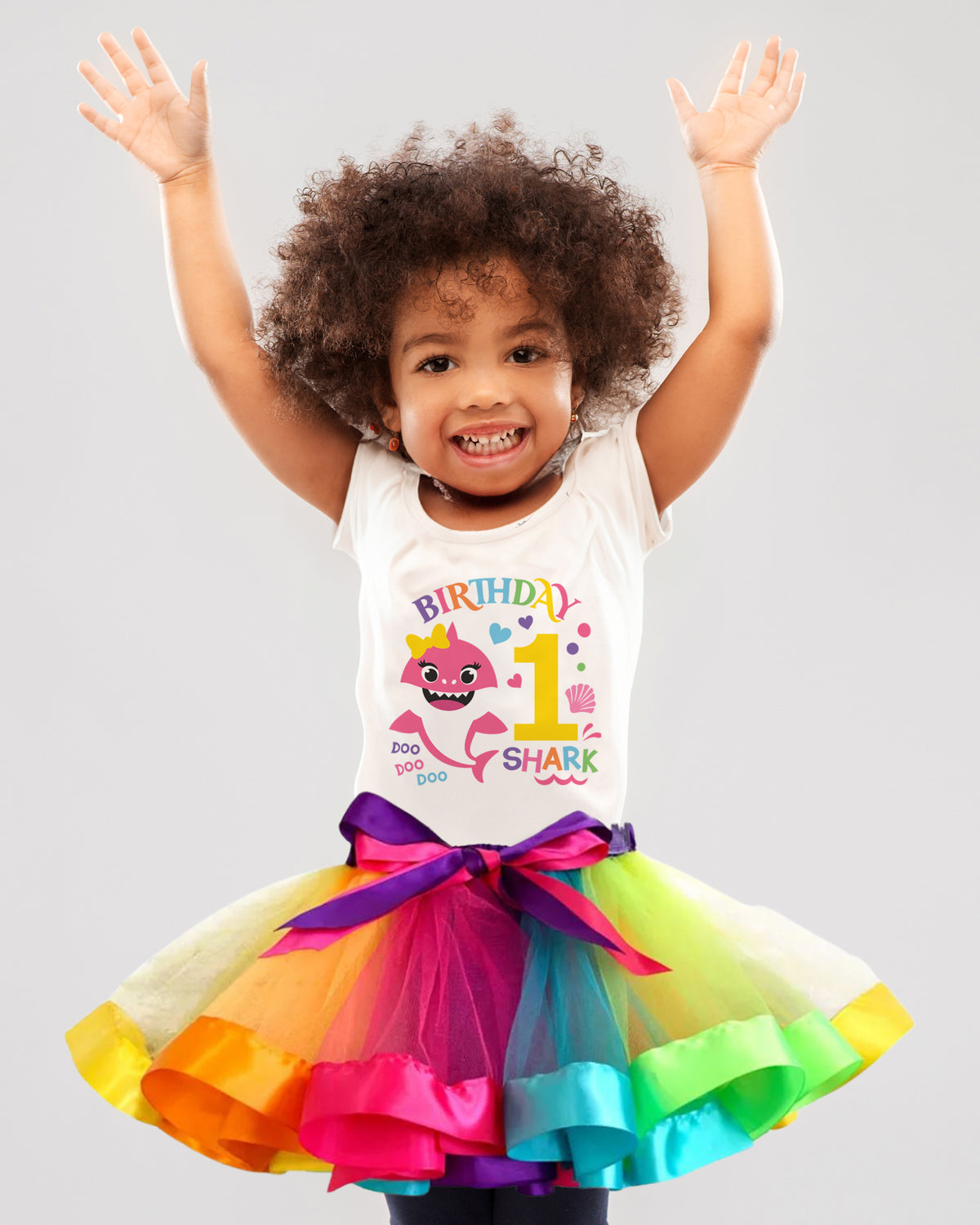 Luke and Lulu Shark Birthday Outfit Girl Collection - 1st Birthday