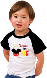 Oh Toodles Mickey 1st Birthday Outfit for Boys – Short Sleeve Raglan T-Shirt