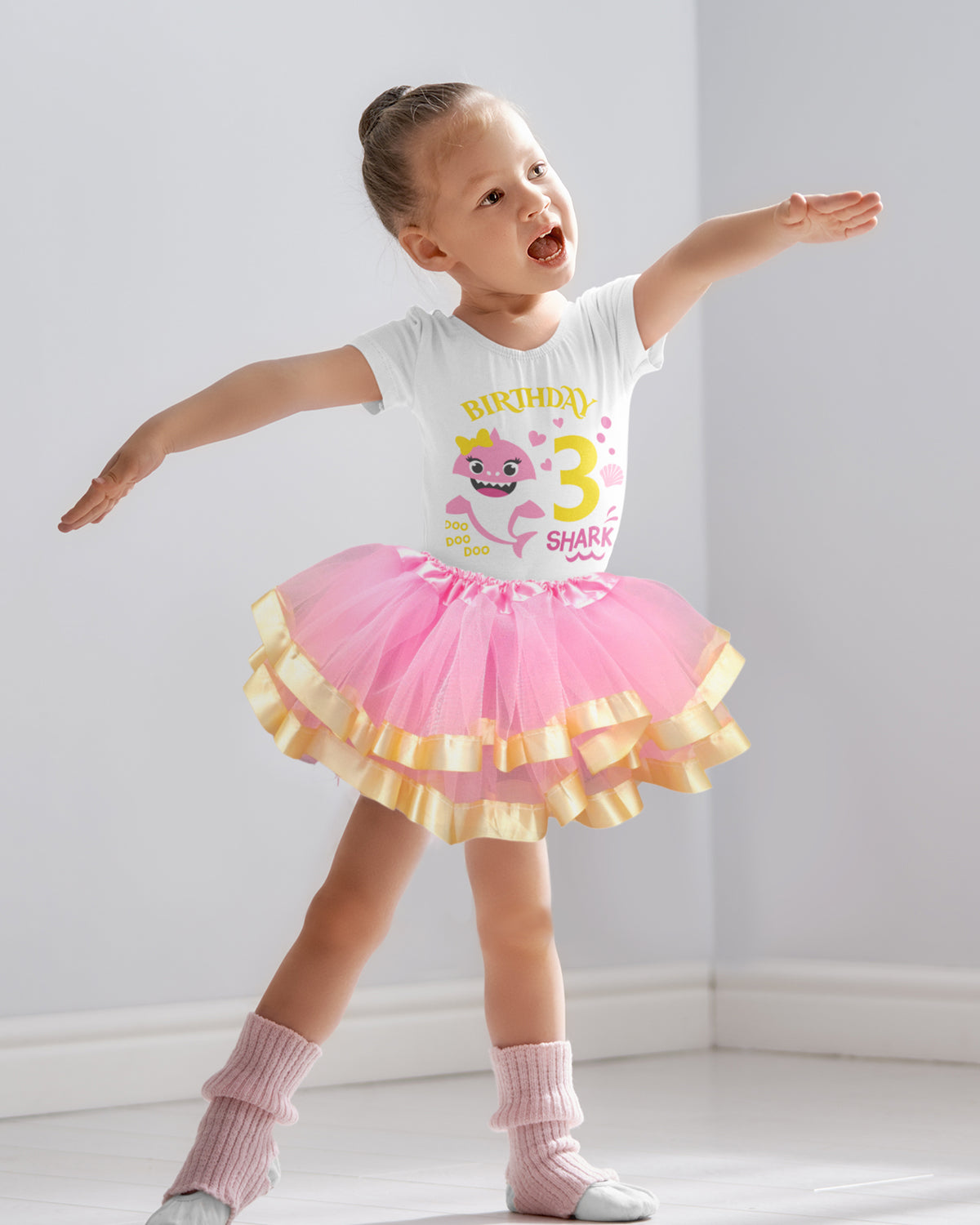 Luke and Lulu Shark Birthday Outfit Girl Collection - 3rd Birthday Girl