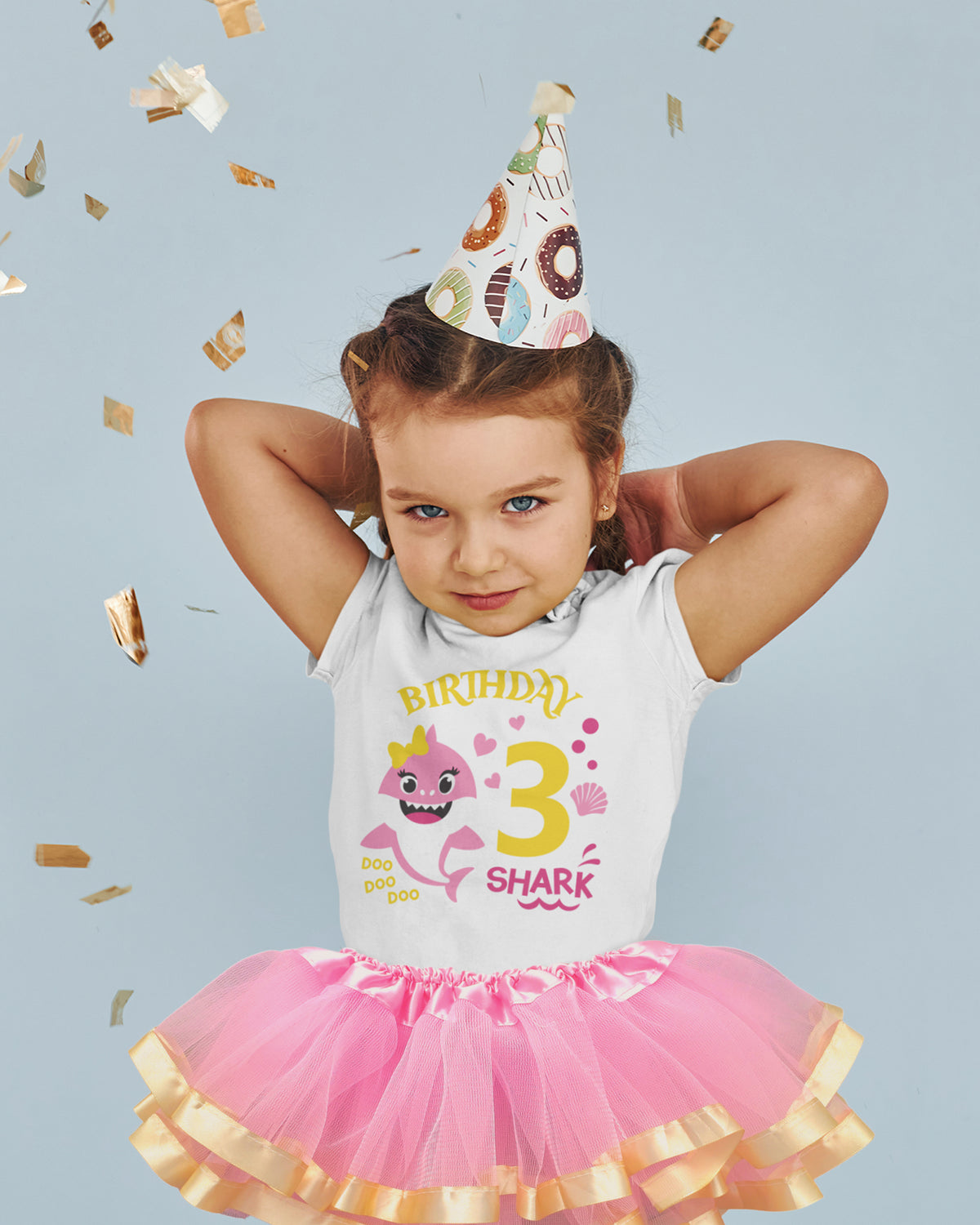 Luke and Lulu Shark Birthday Outfit Girl Collection - 3rd Birthday Girl