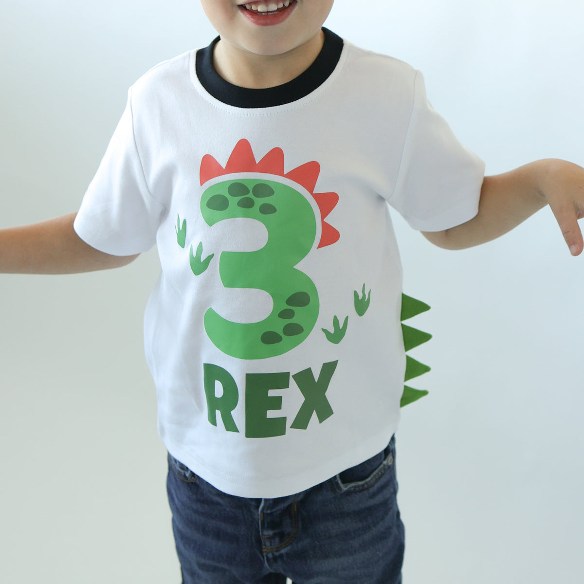 Luke and Lulu 3rd Birthday Shirt Boy - Three Rex 3 Year Old Birthday Shirt - Third B-Day Outfit - Dinosaur Design for Boys