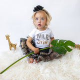 1st First Birthday Baby Girl Tutu Outfit Wild One
