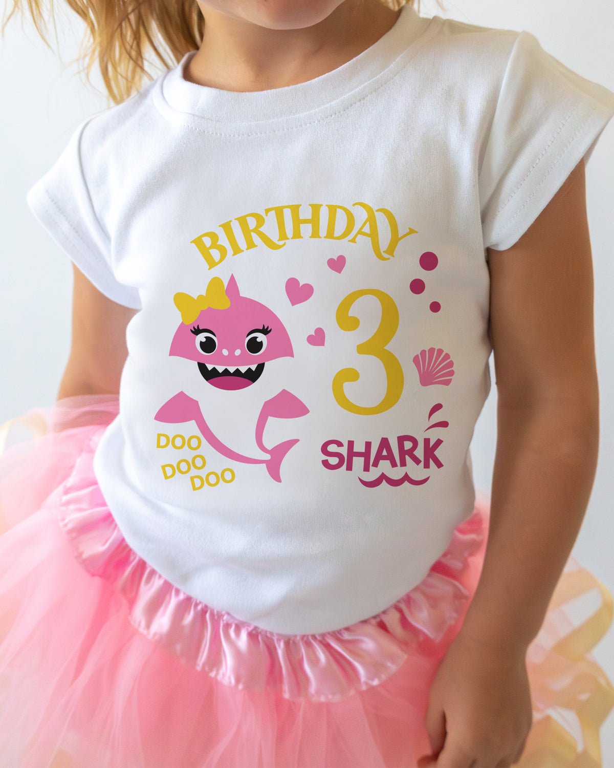 Luke and Lulu Shark Birthday Outfit Girl Collection - 3rd Birthday Girl