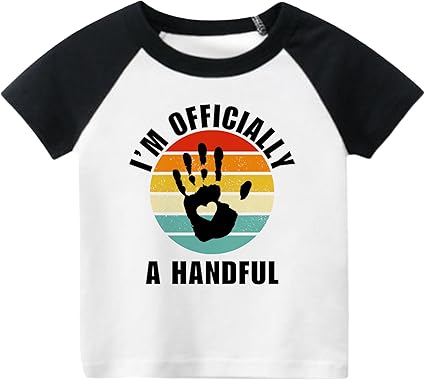 I’m Officially a Handful 5th Birthday Raglan T-Shirt for Boys
