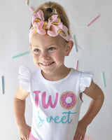 2nd Birthday Girl Outfit FlutterShirt2nd-TWOSweet