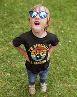 I’m Officially a Handful 5th Birthday Black T-Shirt for Boys
