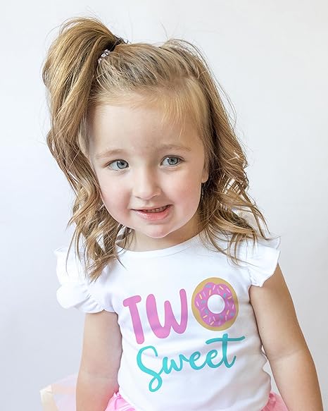 2nd Birthday Two Sweet Flutter-Sleeve Outfit for Girls