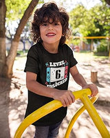 Level 6 Unlocked 6th Birthday Black T-Shirt for Boys