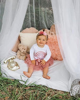 Boho Rainbow Rose 1st Birthday Outfit for Girls – Long Sleeve Bodysuit, Tutu Skirt & Headband Set