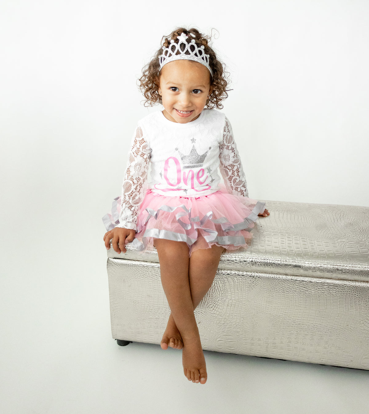 Luke and Lulu First Birthday Outfit Girl - 1st Birthday Princess Crown Tutu Set