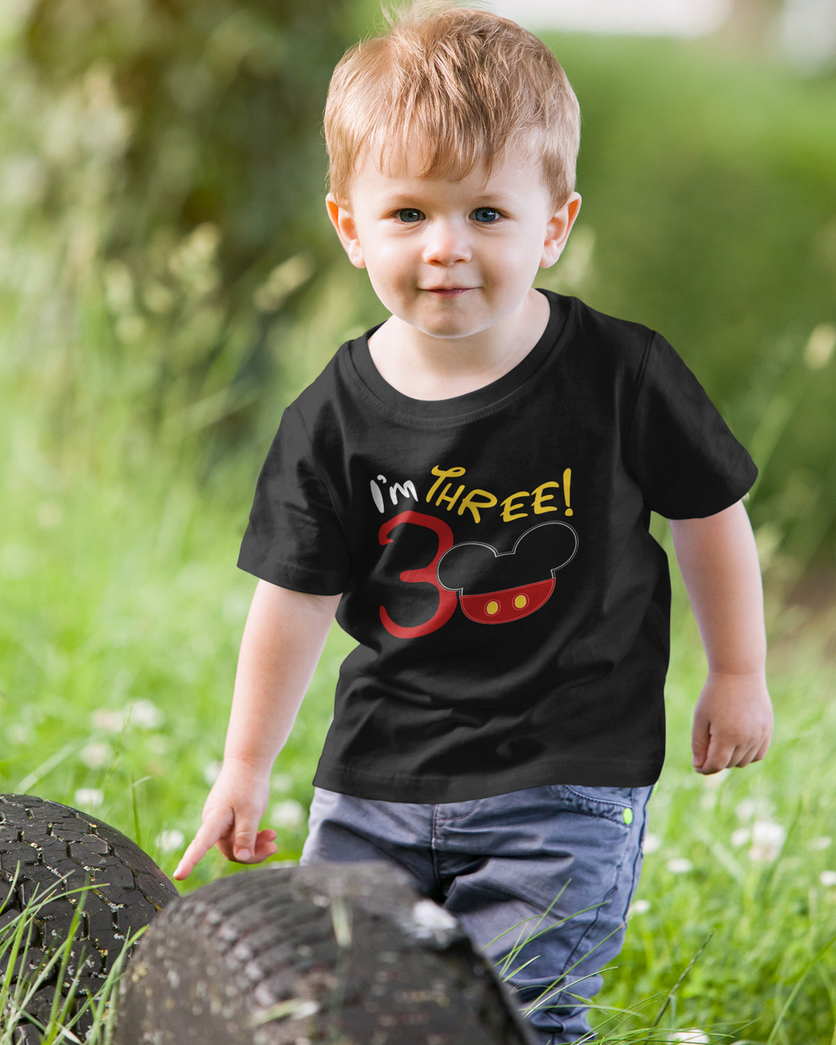 Luke and Lulu Birthday Mouse Shirt - Toddler 3rd Birthday Tee, Kids Party Outfit, 3 Year Old Shirt