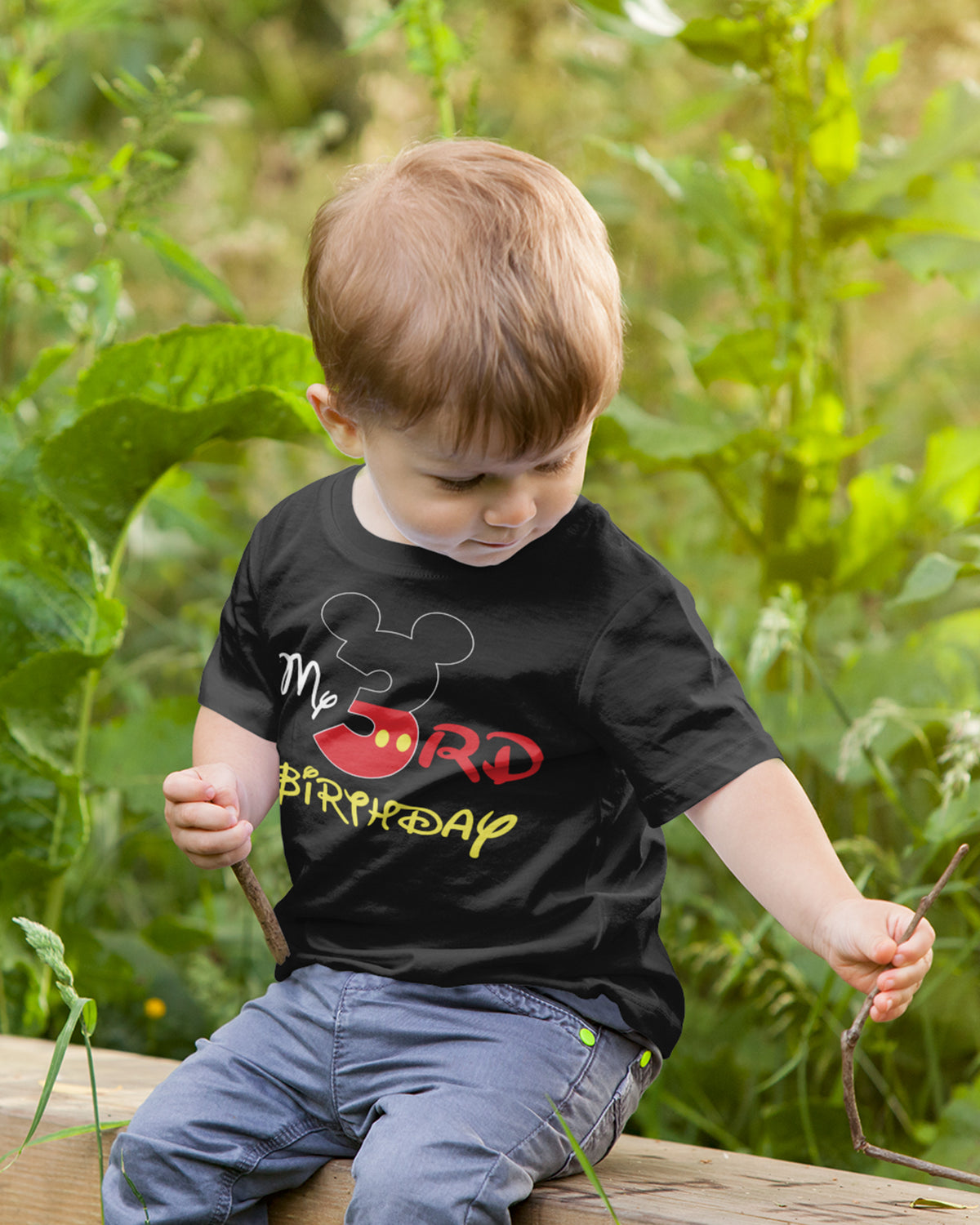 Luke and Lulu Birthday Mouse Shirt - Toddler 3rd Birthday Tee, Kids Party Outfit, 3 Year Old Shirt